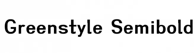 Greenstyle Semibold  Frei Schriftart Herunterladen