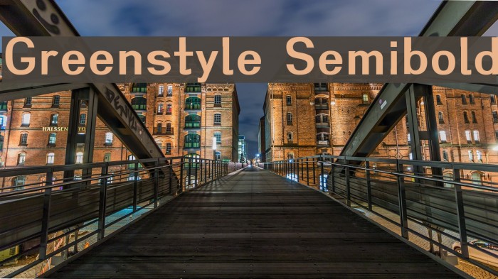 Greenstyle Semibold Font examples