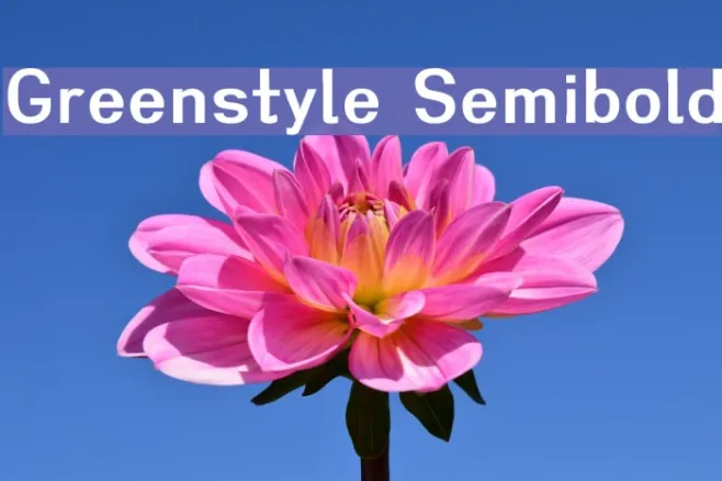 Greenstyle Semibold Example 2