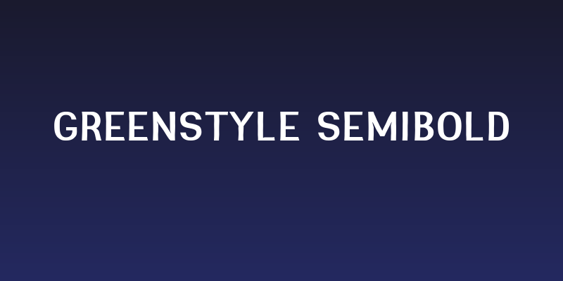 Greenstyle Semibold Social Header