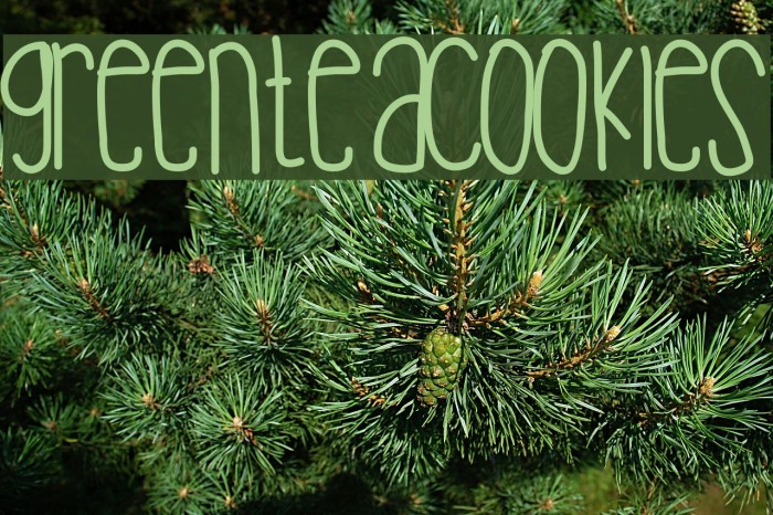 Greenteacookies Font examples