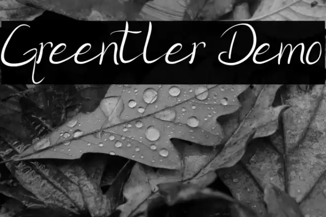Greentler Demo Font examples