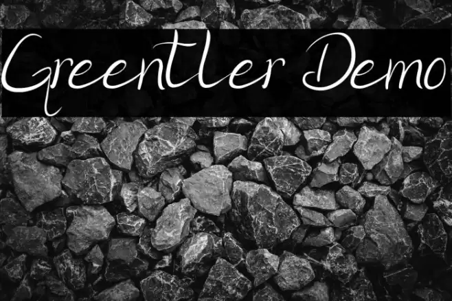 Greentler Demo Font examples