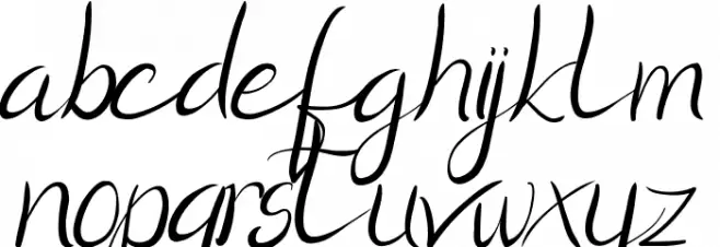 Greentler Demo Schriftart Kleinbuchstaben