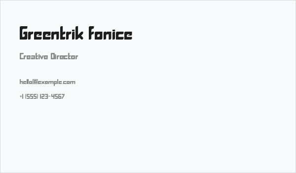 Greentrik fonice Business Card
