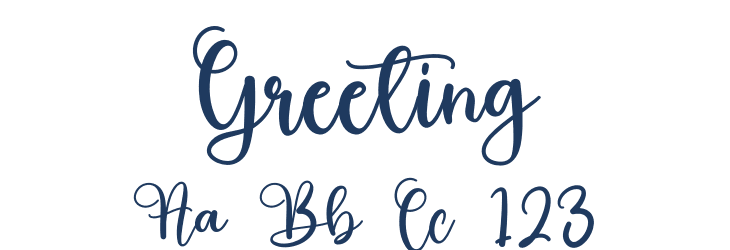 Greeting Font Preview