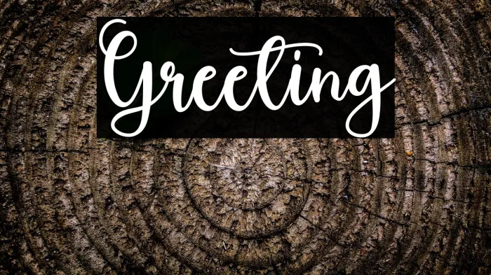 Greeting Example 1