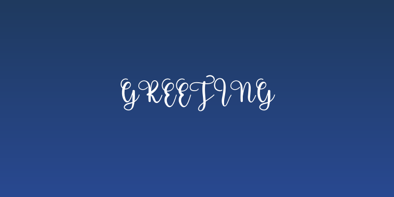 Greeting Social Header
