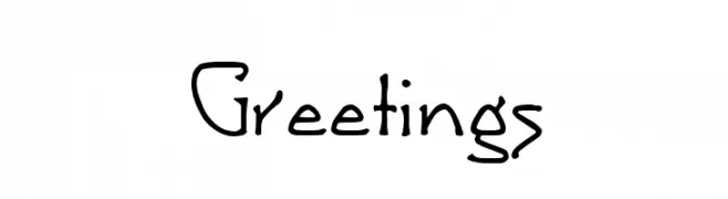 Greetings  フリーフォントのダウンロード