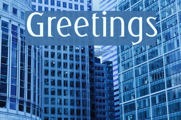 Greetings Polices examples