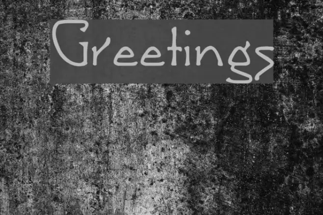 Greetings Font examples