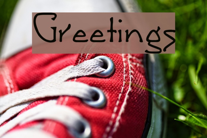 Greetings Font examples