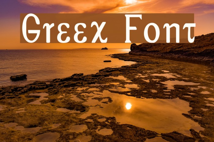 Greex Font examples