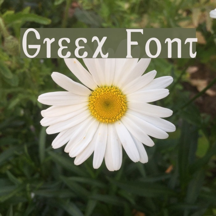 Greex Font examples