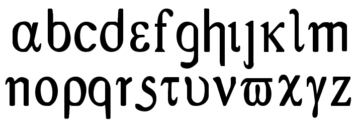 Greex Font LOWERCASE