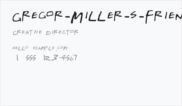 Gregor-Miller-s-Friends-Font Business Card