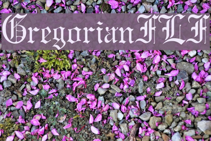 GregorianFLF Font examples