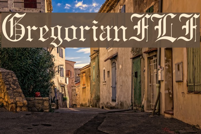 GregorianFLF Font examples