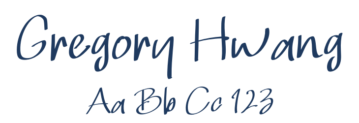 Gregory Hwang Font Preview
