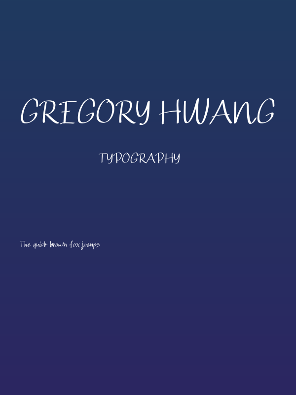 Gregory Hwang Poster