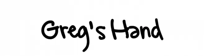 Greg's Hand  Frei Schriftart Herunterladen