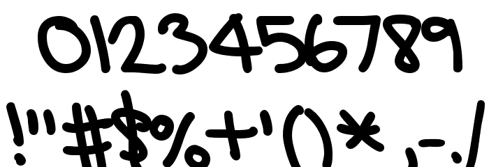 Greg's Hand Font OTHER CHARS