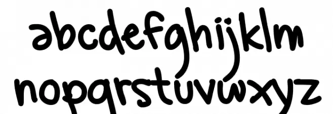 Greg's Hand フォント 小文字