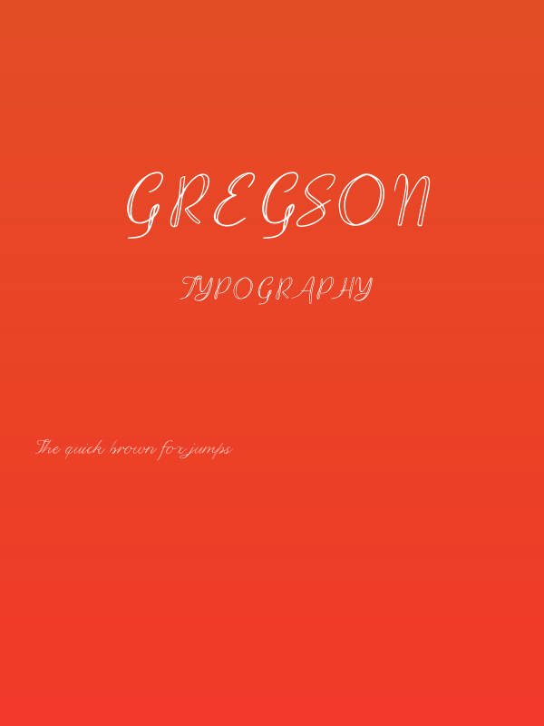 Gregson Poster