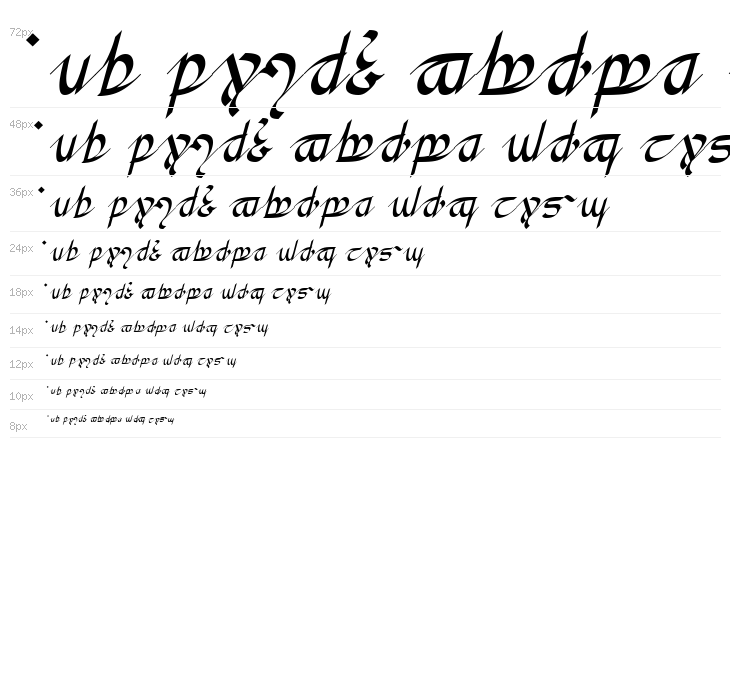 Greifswalder Tengwar Waterfall