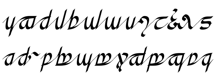 Greifswalder Tengwar Font LOWERCASE