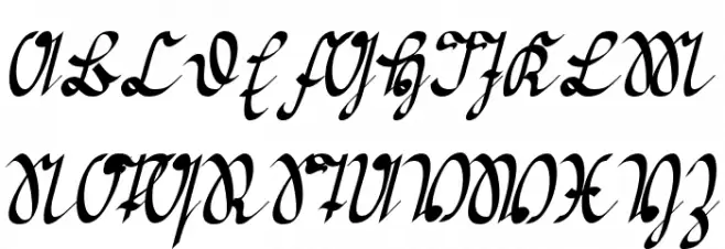 Greifswaler Deutsche Schrift Regular Caratteri MAIUSCOLE