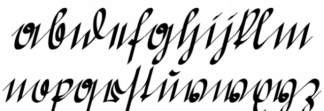 Greifswaler Deutsche Schrift Caratteri MINUSCOLO