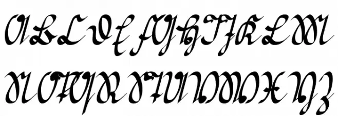 Greifswaler Deutsche Schrift Шрифта ВЕРХНИЙ