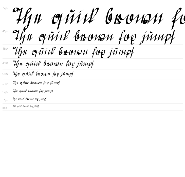 Greifswaler Deutsche Schrift Waterfall