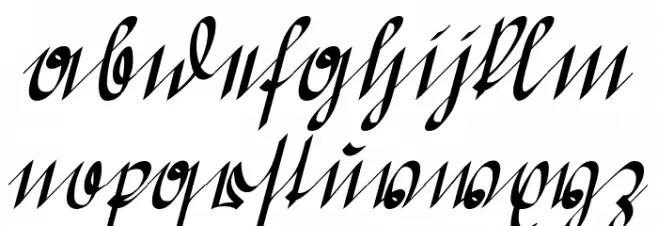 Greifswaler Deutsche Schrift 字体 小写