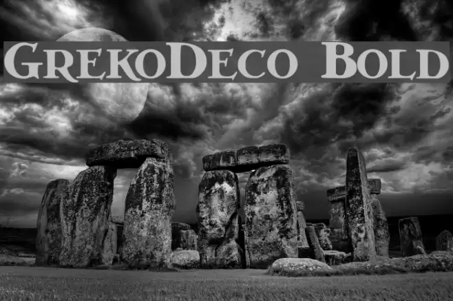 GrekoDeco Bold Font examples