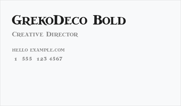 GrekoDeco Bold Business Card