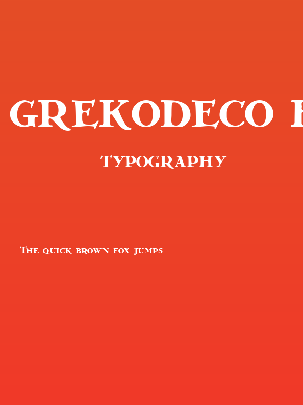 GrekoDeco Bold Poster