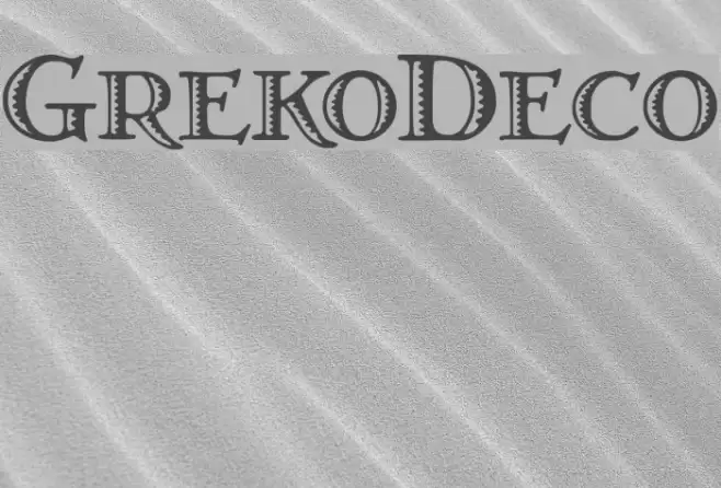 GrekoDeco Font examples