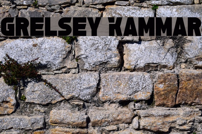Grelsey Kammar Font examples