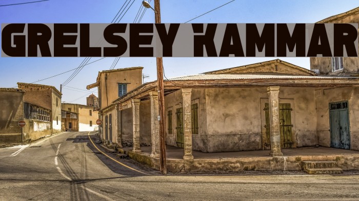 Grelsey Kammar Font examples