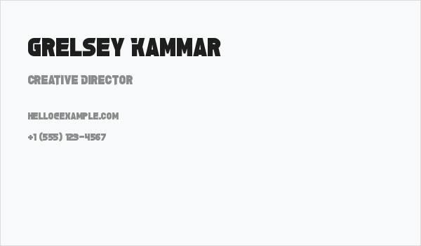 Grelsey Kammar Business Card