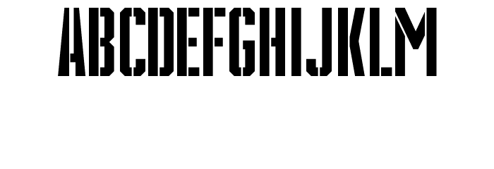 Grenade Stencil Regular Font LOWERCASE