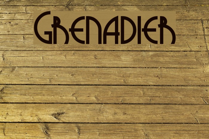 Grenadier Font examples