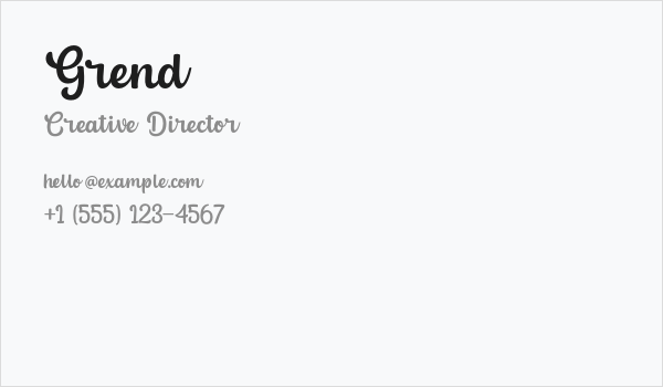 Grend Business Card