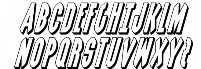 Grendel's Mother 3D Italic Fuentes MAYÚSCULAS