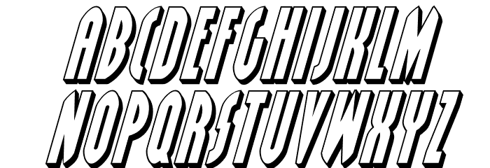 Grendel's Mother 3D Italic Font LOWERCASE