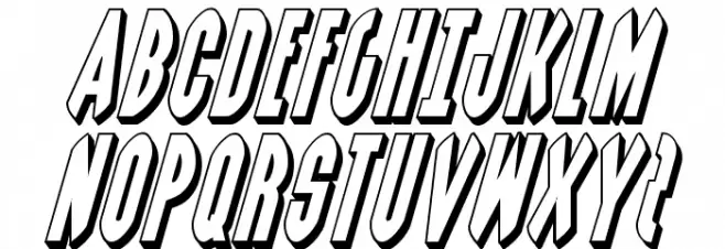 Grendel's Mother 3D Italic Polices MAJUSCULES