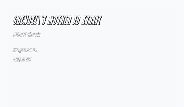 Grendel's Mother 3D Italic Business Card