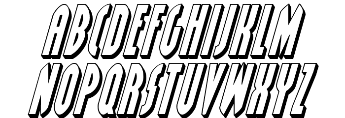 Grendel's Mother 3D Italic Font LOWERCASE